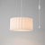 Contemporary Scallop 15"d Swag Kit - Drum White Linen Shade, Satin Nickel Steel Body & Base, Inline Dimmer For Sale - Image 3 of 5