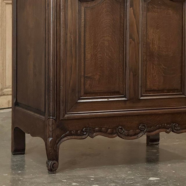 Wood 19th Century Country French Oak Bonnetière ~ Petite Armoire For Sale - Image 7 of 18