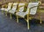 Vintage MCM Yellow Aluminum Patio Chairs Set of 4 White Vinyl Strap Retro For Sale In New York - Image 6 of 8