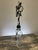 Handmade Crystal Cross Assemblage Sculpture on Embossed Clear Glass Flask For Sale - Image 4 of 7