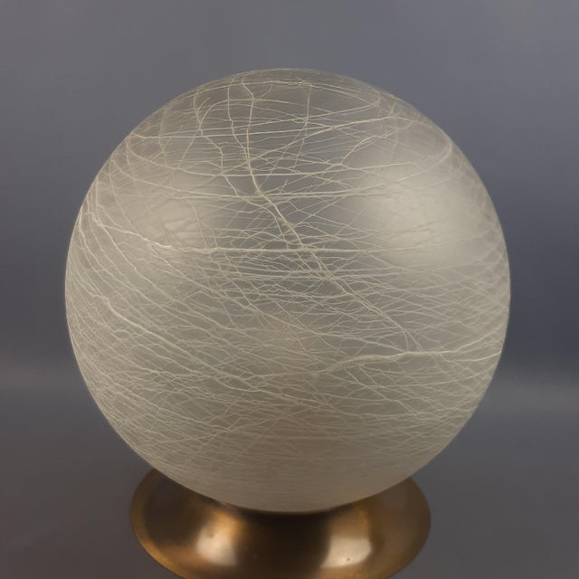 Metal Murano Glass Boccia Table Lamp from Venini, 1970s For Sale - Image 7 of 12
