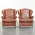 English-Style Cowhide Wing Armchairs, Set of 2 For Sale - Image 14 of 14