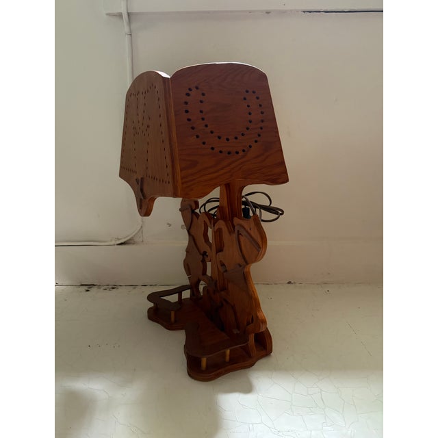 American 1950s/60s Handmade Western Folk Art Lamp For Sale - Image 3 of 6