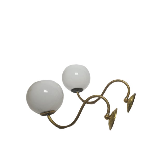 Goldenrod Art Deco Wall Lamp, Poland, 1950s, Set of 2 For Sale - Image 8 of 12