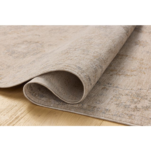 Loloi Rugs Chris Loves Julia x Loloi Louisa Oatmeal / Slate 3'-6" x 5'-6" Accent Rug For Sale - Image 4 of 6