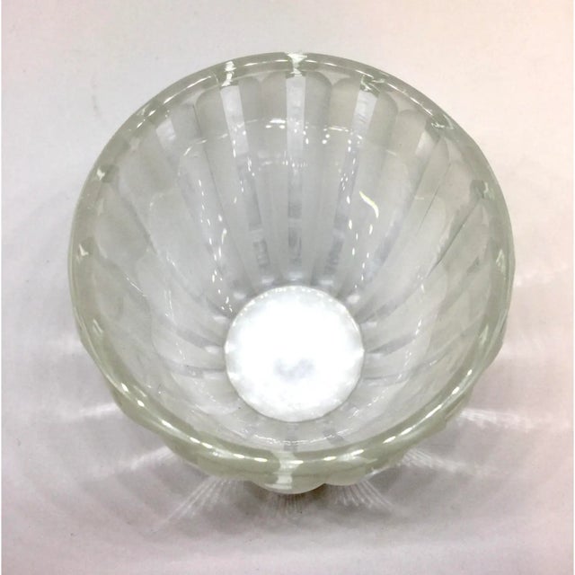 Lalique Frosted & Clear Ribbed Crystal Bud Vase For Sale - Image 4 of 8