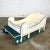 Vintage Sleigh-Style Child, Doll or Dog Bed White With Blue Trim & Nail Head Design For Sale - Image 4 of 13