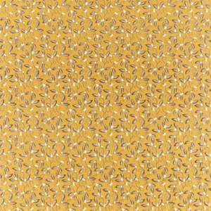 Morris & Co Mistletoe Embroidery Fabric in Saffron