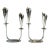 Pair of Mid-Century Danish Silver Plated Calla Lily Candlestick Holders by Hans Jensen For Sale