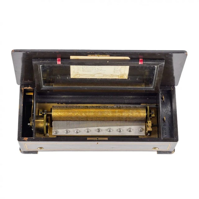 Cylindrical Music Box with 8 Melodies, 1890s For Sale - Image 5 of 6