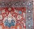 Beige 19th Century Persian Tabriz Silk Red and Navy Blue Rug For Sale - Image 8 of 9