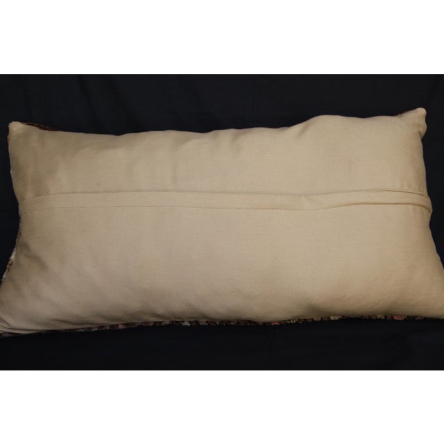 Peach Handwoven Vintage Tribal Couch Pillow Cover -16'' X 30'' For Sale - Image 8 of 10