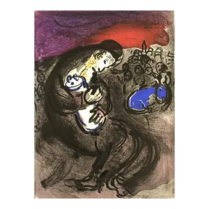 Chagall Original Lithograph Lamentations of Jeremiah 1956 Verve Bible