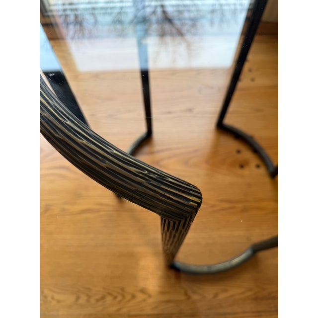 Bronze McGuire Furniture Company Bronze and Glass Dining Table For Sale - Image 8 of 11