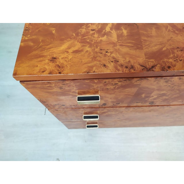 Vintage Amboyna Burl Chest of Drawers, 1970s For Sale - Image 13 of 18