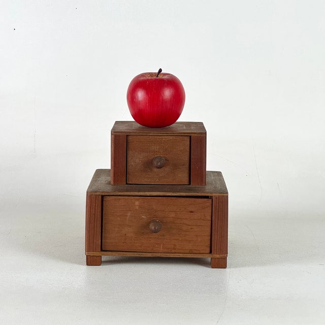 Art Deco A Diminutive Art Deco Period Wood Double Level Drawer Cabinet for Nicknacks For Sale - Image 3 of 8