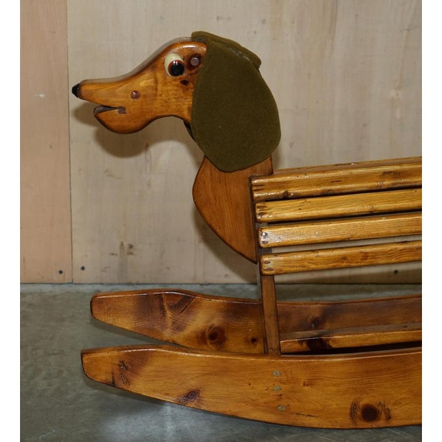 Handmade Childrens Rocking Horse of Dachshund Sausage Dog, 1930s For Sale - Image 3 of 17