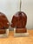 Brown Vintage Carved Wood Horse Lamps on Lucite Base - A Pair For Sale - Image 8 of 17
