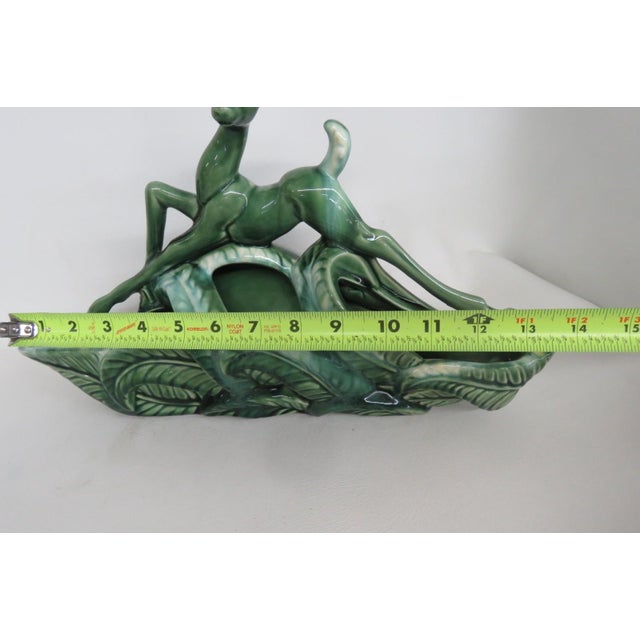 1950s Mid Century Modern Phil Mar Deer Tv Lamp Planter Green Ceramic Works 4501b For Sale - Image 11 of 15