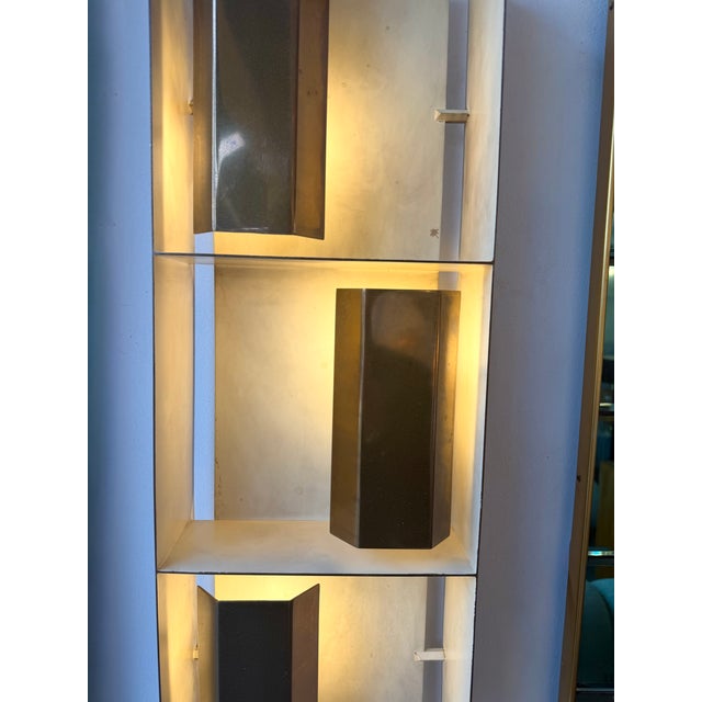 Mid-Century Modern Pair of Brass Sconces "Finestra" 12664 by Gio Ponti for Arredoluce. Italy, 1950s For Sale - Image 3 of 17