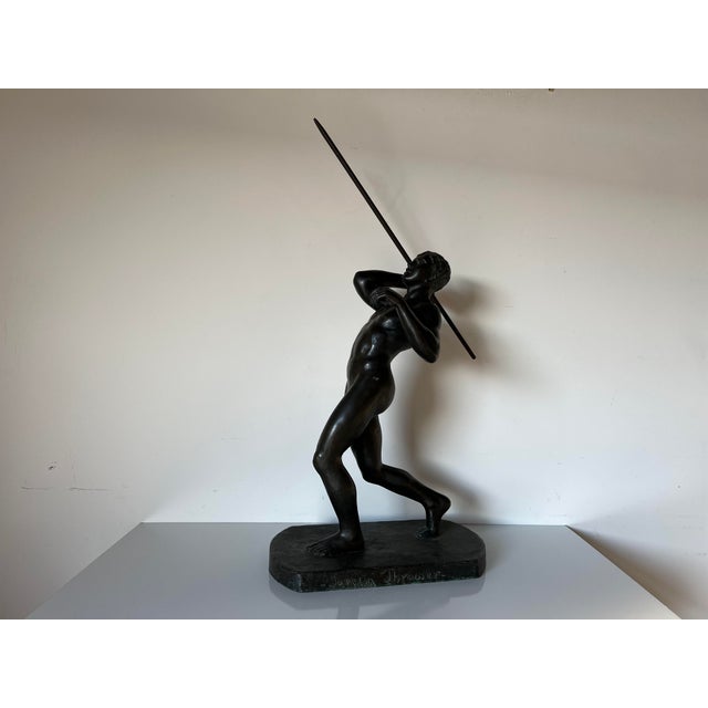 Javelin Thrower Athlete Ancient Greek Bronze Statue Chairish