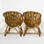 Mid 20th Century Vintage Palm Beach 2 Strand Rattan Bamboo Chairs in the Style of Franco Albini - Set of 2 For Sale - Image 5 of 13