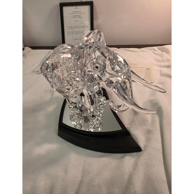 Large Swarovski LTD Ed Elephant Figurine- Signed & Numbered 3484/10,000- L50 For Sale - Image 9 of 15
