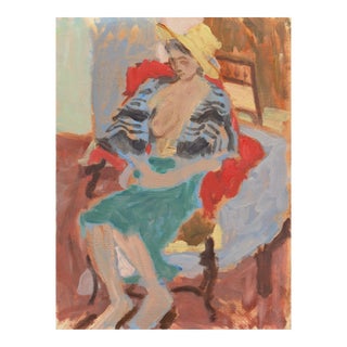 'Seated Nude' by Victor Di Gesu, Louvre, Académie Chaumière, Los Angeles County Museum of Art For Sale