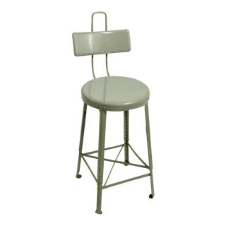 Adjustable Industrial Drafting Stool For Sale