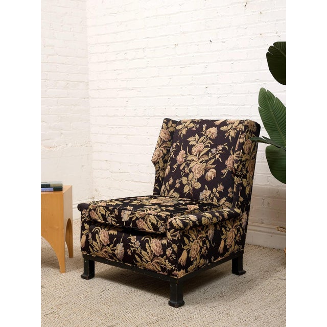 Wood Floral Vintage Chair For Sale - Image 7 of 9