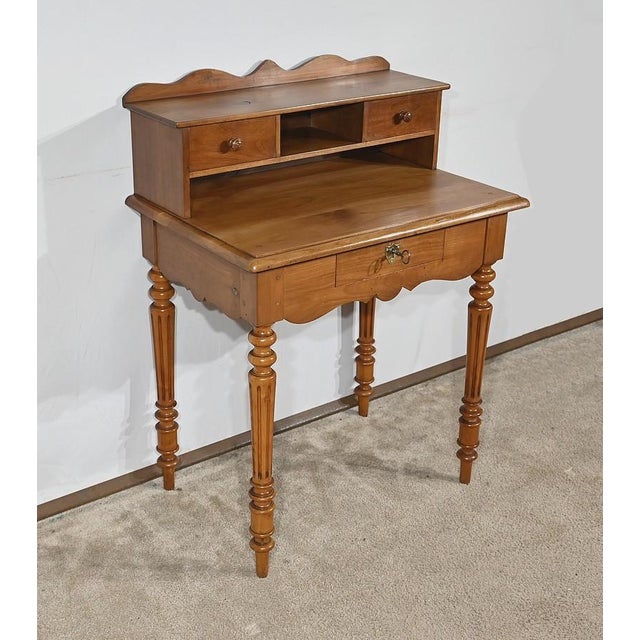 Brown Small Louis Philippe Style Secretary, Late 19th Century For Sale - Image 8 of 18