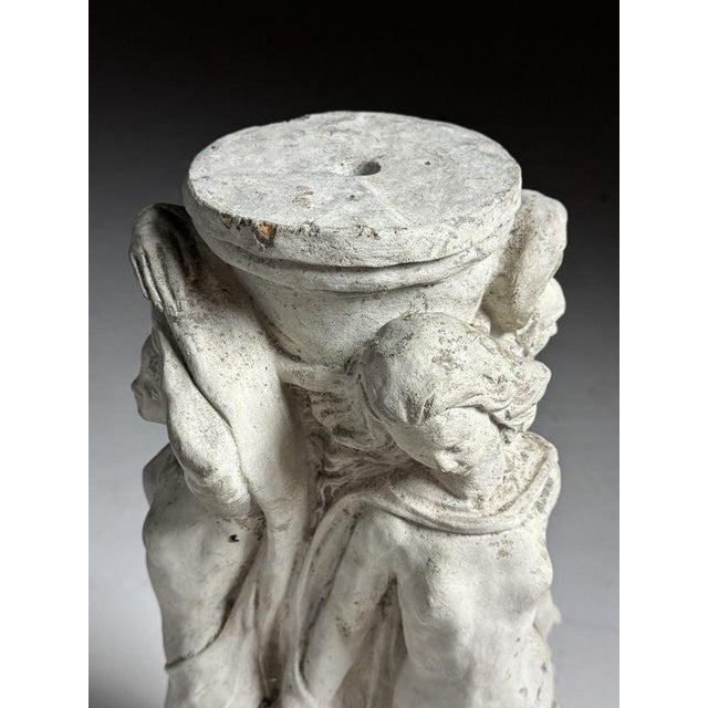 Concrete Column the Three Graces Garden Statue For Sale - Image 3 of 16