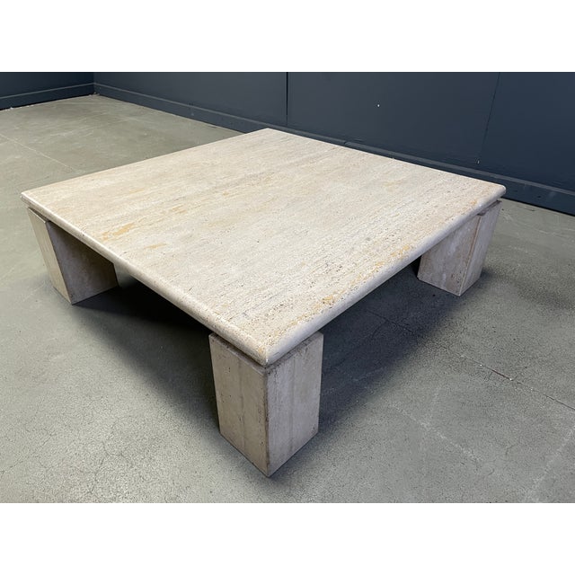 Vintage Travertine Coffee Table, Italy, 1970s For Sale - Image 9 of 10