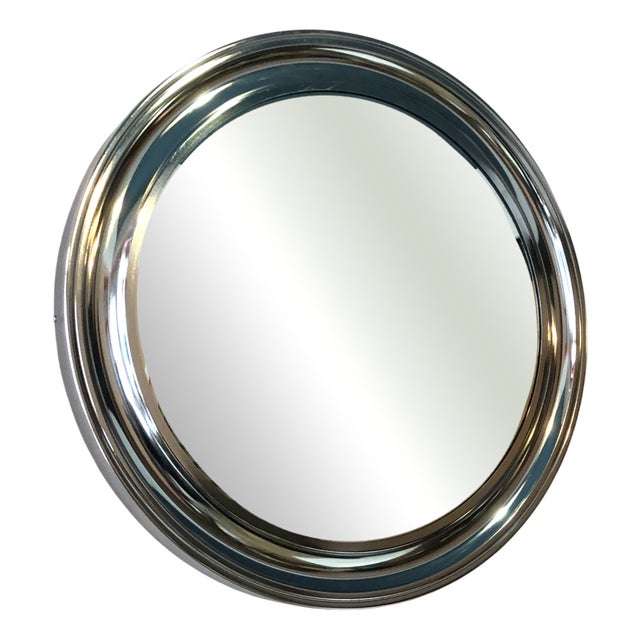 Vintage Mirror in Aluminum from Artemide For Sale