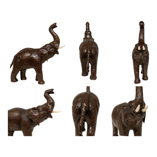 Vintage Leather Elephant For Sale