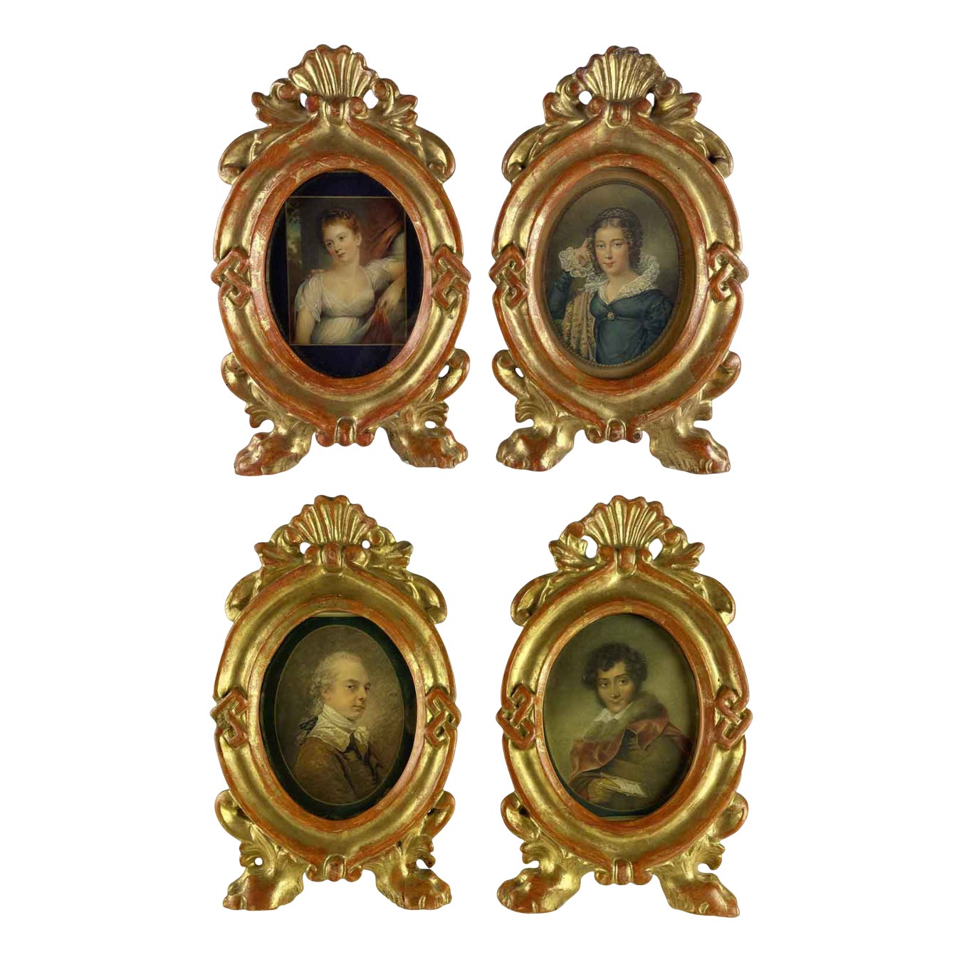 Antique Gilded Frames, Set of 4 | Chairish