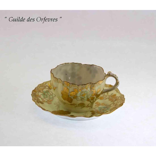 Ref. # FF 3637 Photo 567 -Description : Antique Collectors Tea Cup & Saucer, Gold Decoration -Pattern : Rich Gold...