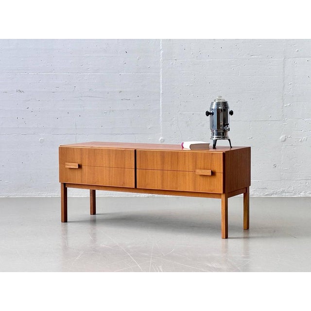 Mid-Century Modern Mid-Century Modern Danish Teak Lowboard with Four Drawers, 1960s For Sale - Image 3 of 18