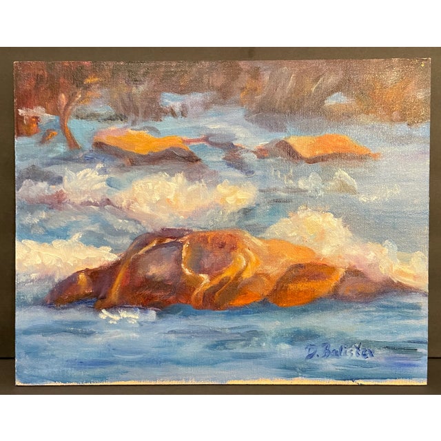 Diane Balister River Landscape Oil Painting For Sale - Image 4 of 4