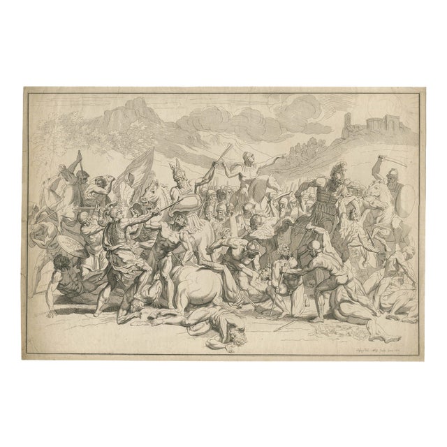 Heroic Roman Battle Scene, 1804, Paper For Sale