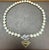Metal 8mm Akoya Japanese Pearl Single Strand Choker Necklace, 18k White Gold & Diamond For Sale - Image 7 of 8