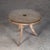 French Bleached Oak Side Table with Glass Top and Brass Detail, 1940s For Sale - Image 4 of 18