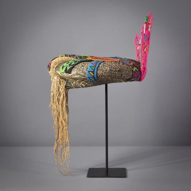 African Early 20th Century Zulu Isicholo Married Woman Headdress South Africa Sidley Collection For Sale - Image 3 of 7