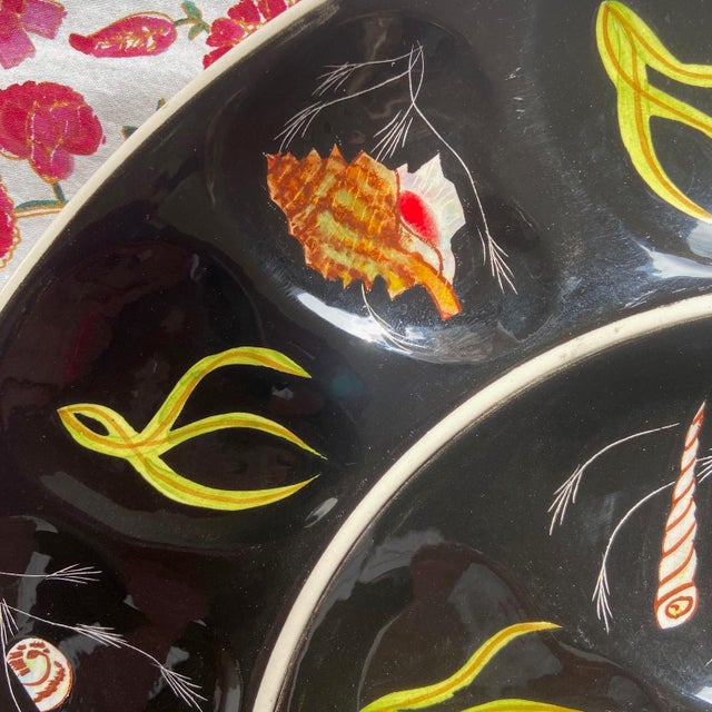 1970s French Majolica Oyster Platter by Henriot Quimper, 1970s For Sale - Image 5 of 9