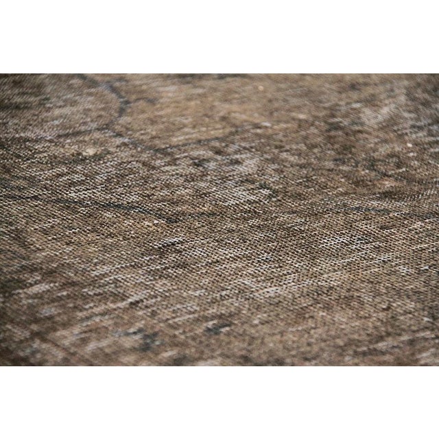 Pasargad Home Vintage Overdye Grey Wool Area Rug, 9' 7'' X 12' 6'' For Sale - Image 4 of 5