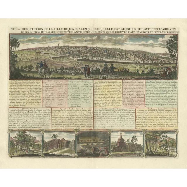 Birds-Eye View of Jerusalem with Historical Tombs and Key Landmarks, 1720 For Sale - Image 6 of 7