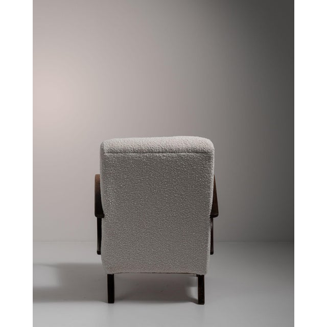 Mid 20th Century Mid 20th Century Jindřich Halabala Gray Wood Club Chairs For Sale - Image 5 of 11