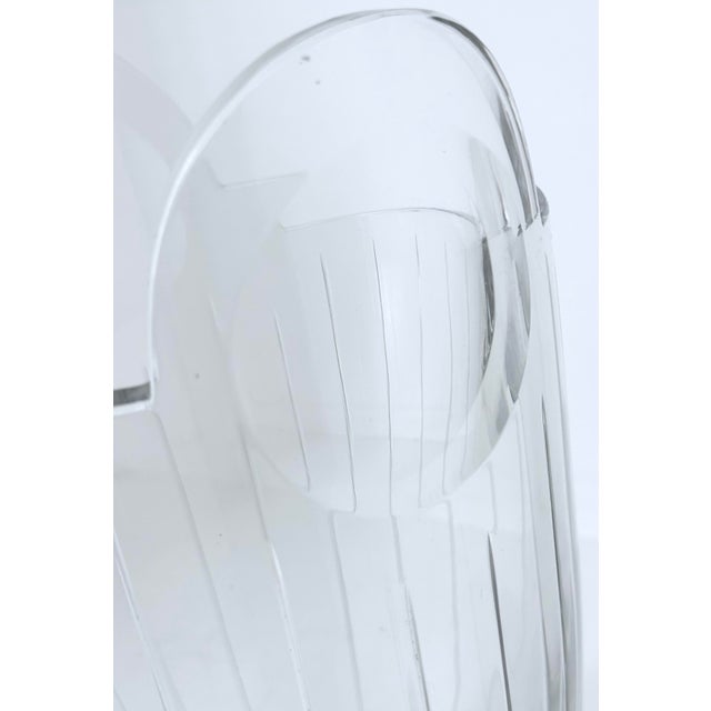 Glass Mid-20th Century Minimalistic Cut Crystal Champagne, Wine Cooler or Ice Bucket by Design Guild For Sale - Image 7 of 12
