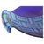 Vintage Postmodern Blue Fused Art Glass Sculptural Bowl, circa 1980 For Sale - Image 15 of 17