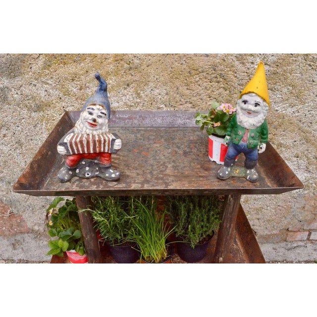 Beige Vintage Industrial Work Table, 1940s For Sale - Image 8 of 10